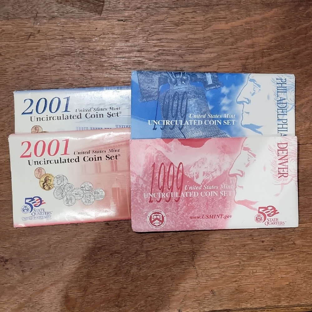 2001 And 1999 Uncirculated Coin Sets